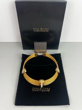Vintage Joan Rivers Classics Collection Gold-tone Mesh Collar Necklace